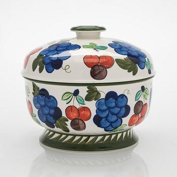 Dorrit von Fieandt, skål med lock,  "Palermo", keramik,  signerad DF, Arabia, Finland.