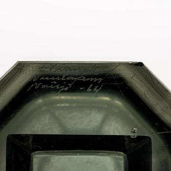 KAJ FRANCK, Two glass vases "Pilari". Signed Kaj Franck Nuutajärvi Notsjö -64.