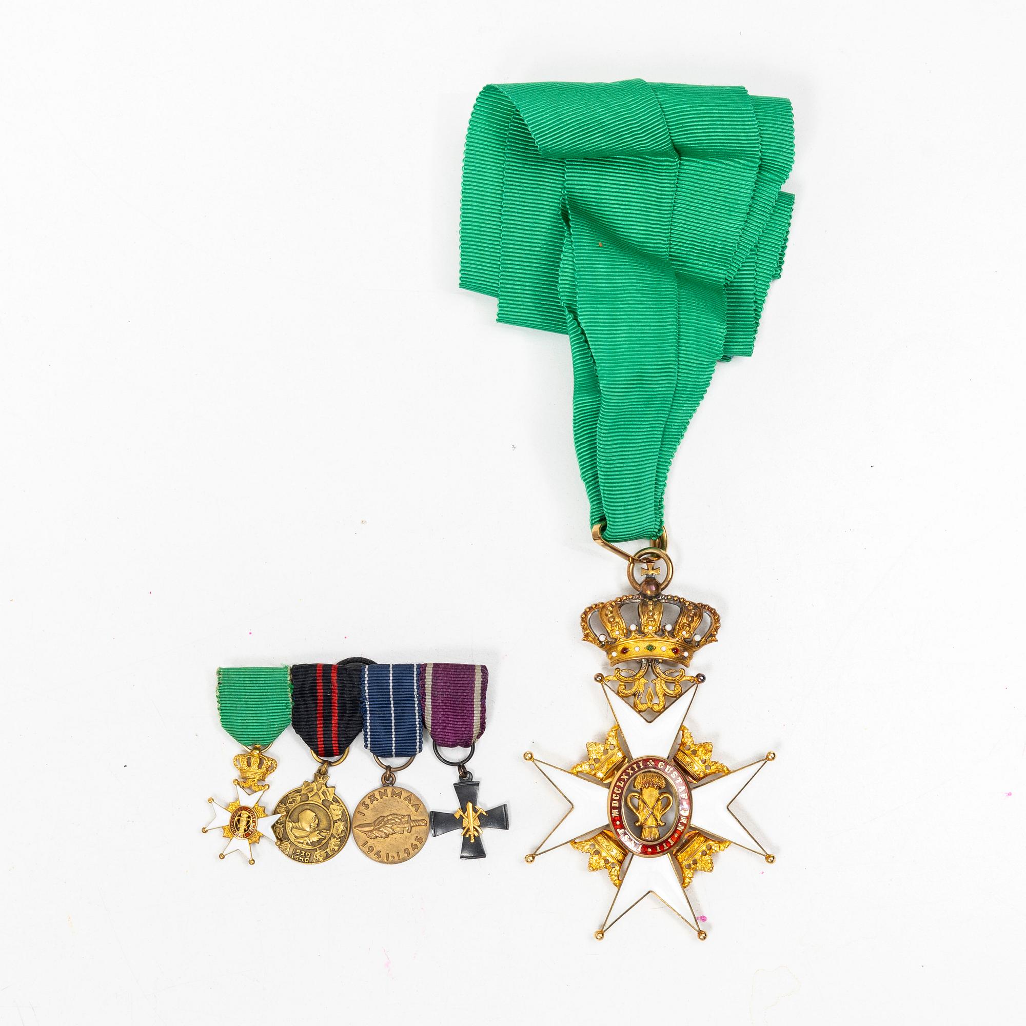 Order of the Vasa, Sweden, Commander's Cross, gold 18k.