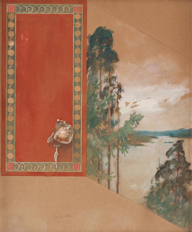 Carl Larsson, "Bronsåldern" (The Bronze Age, sketch for mural in a stairwell in Nya Elementarläroverket för flickor in Gothenburg).