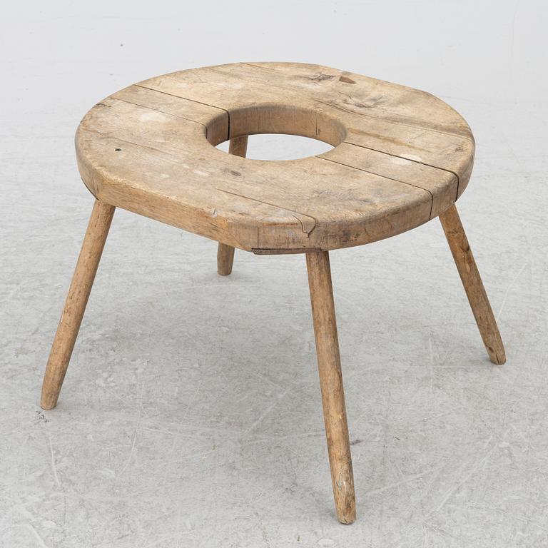 Stool, folk art probably 19th century.