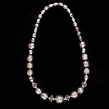 SILVER COLLIER samt ÖRHÄNGEN, silver 916, Kalevala Koru 1969. Vikt tot. 148 g.