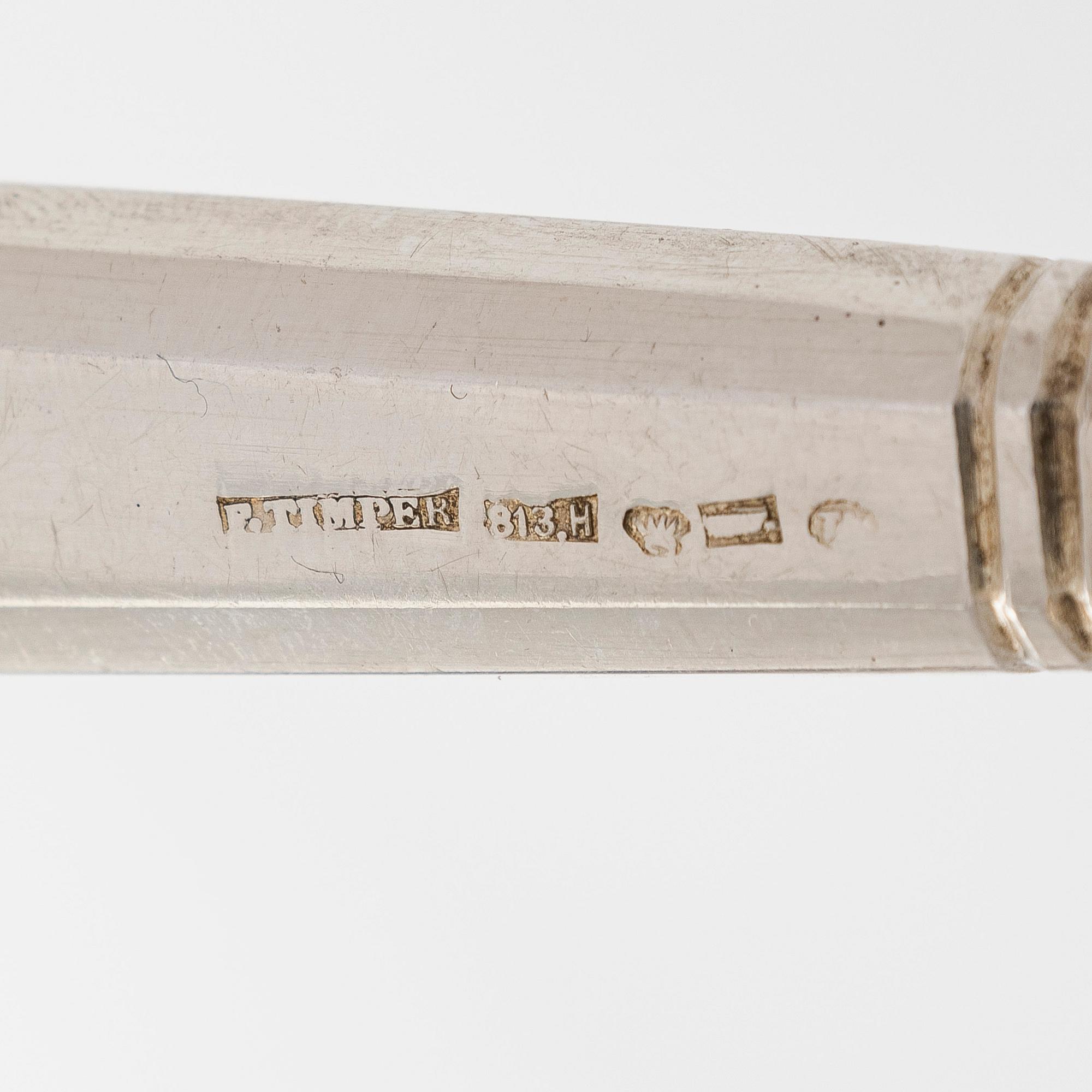 Cutlery in case, 3 pcs, silver, Filander and Timper, St Petersburg 1869 and Helsinki 1900.