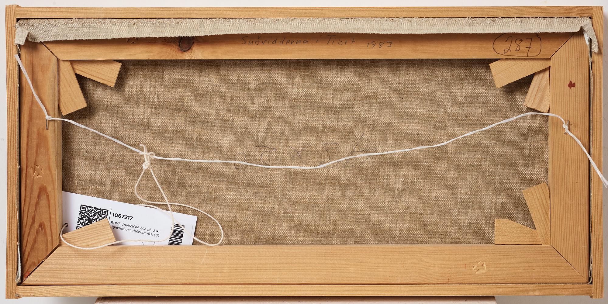 RUNE JANSSON, oil on canvas, signed and dated -83.