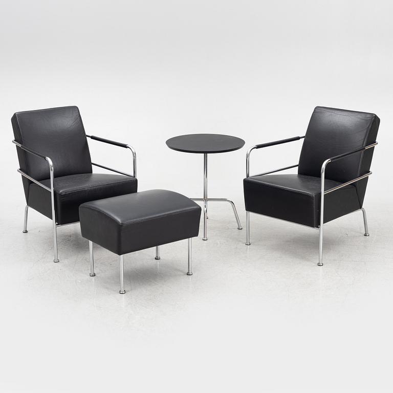 Gunilla Allard, fåtöljer, ett par samt en fotpall och ett bord, "Cinema", Lammhults.