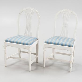 A set of six similar Gustavian chairs, early 19th Century.