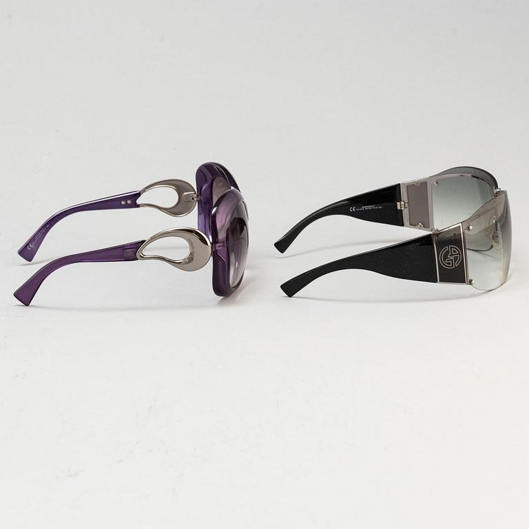 GIORGIO ARMANI, solglasögon, 2 st.