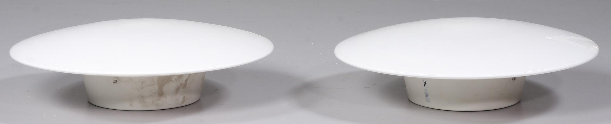 VÄGGLAMPOR, ett par, "AJ-Eklipta", nr 32012, Arne Jacobsen, Louis Poulsen.