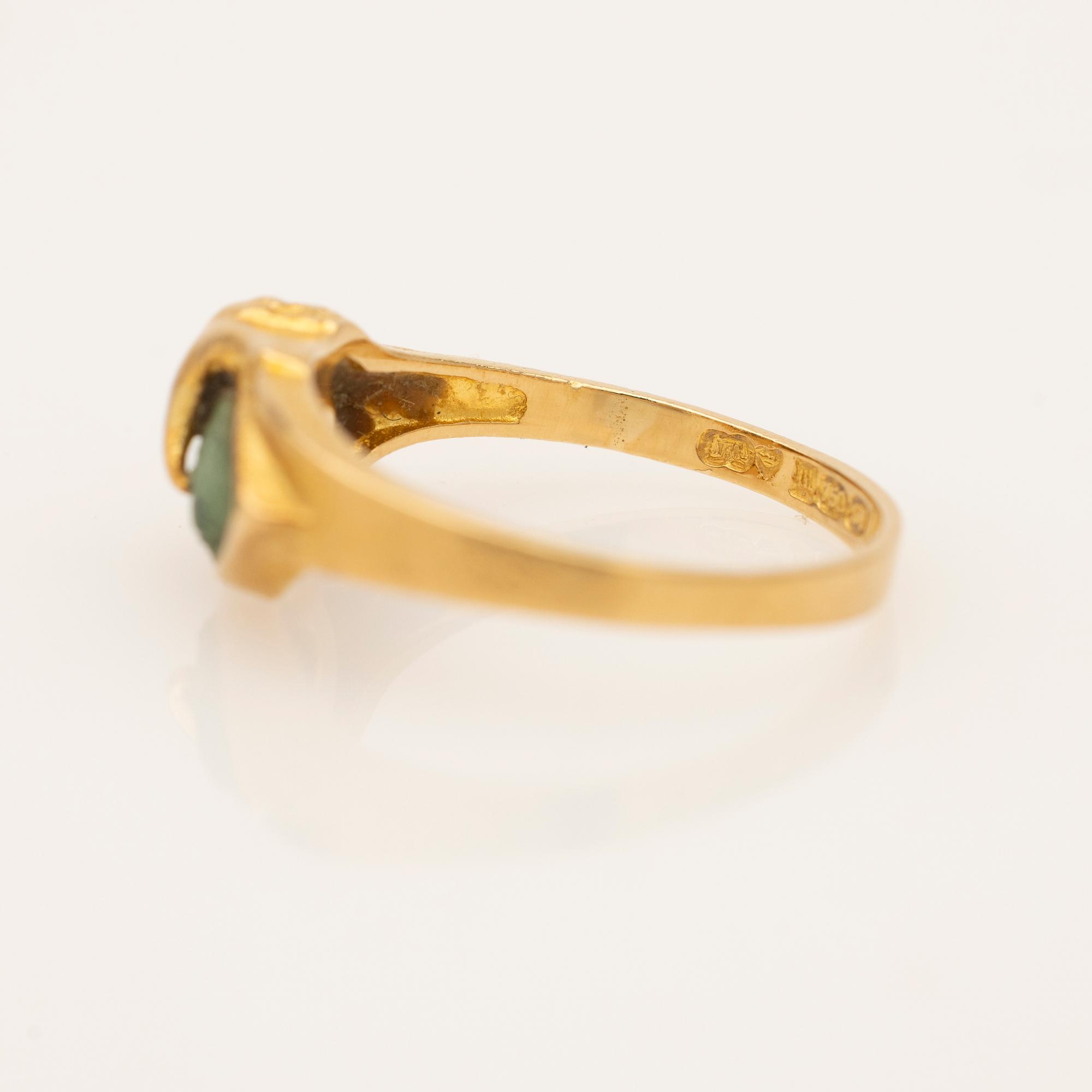 Björn Weckström, ring, "Galatea", 18K gold with zoisite, Lapponia, Finland.