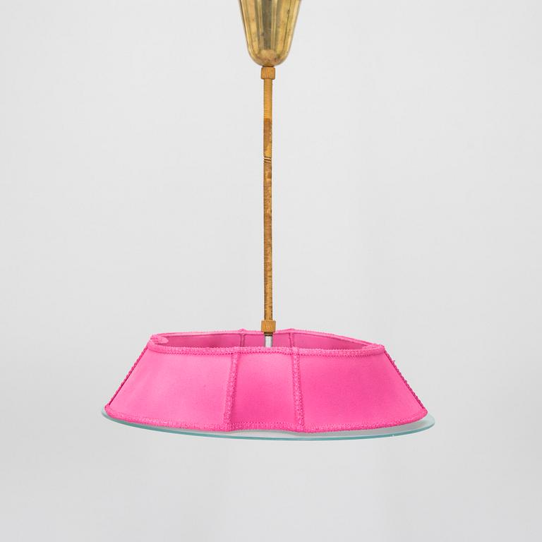 Taklampa, tillverkare PSO Pohjoismainen Sähkö Oy, 1900-talets mitt.