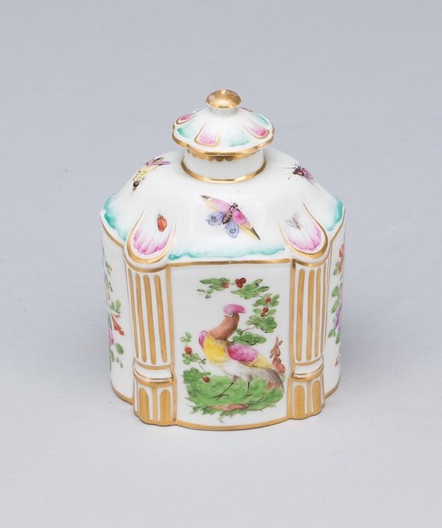 TEFLASKA, porslin 1800-tal.