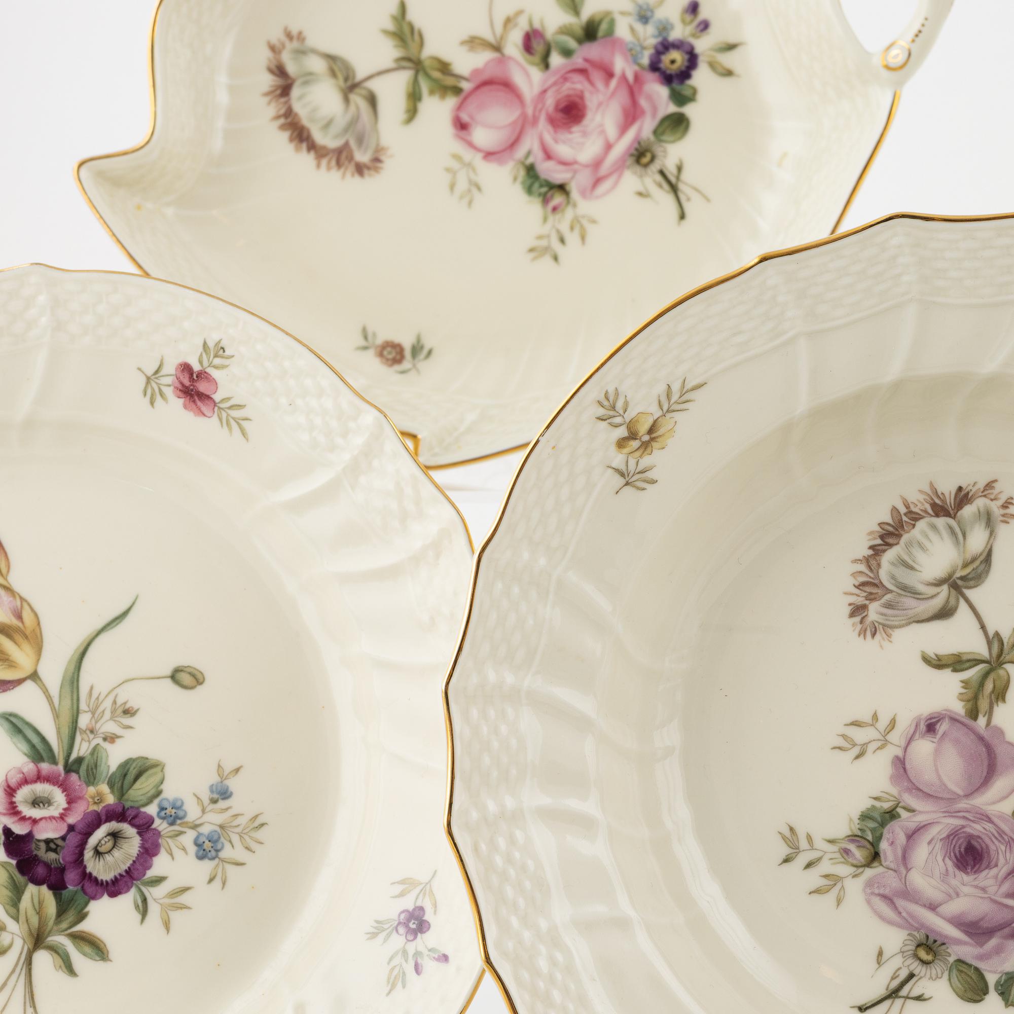 A 49-piece porcelain dinner service, "Frijsenborg", Royal Copenhagen, Denmark.