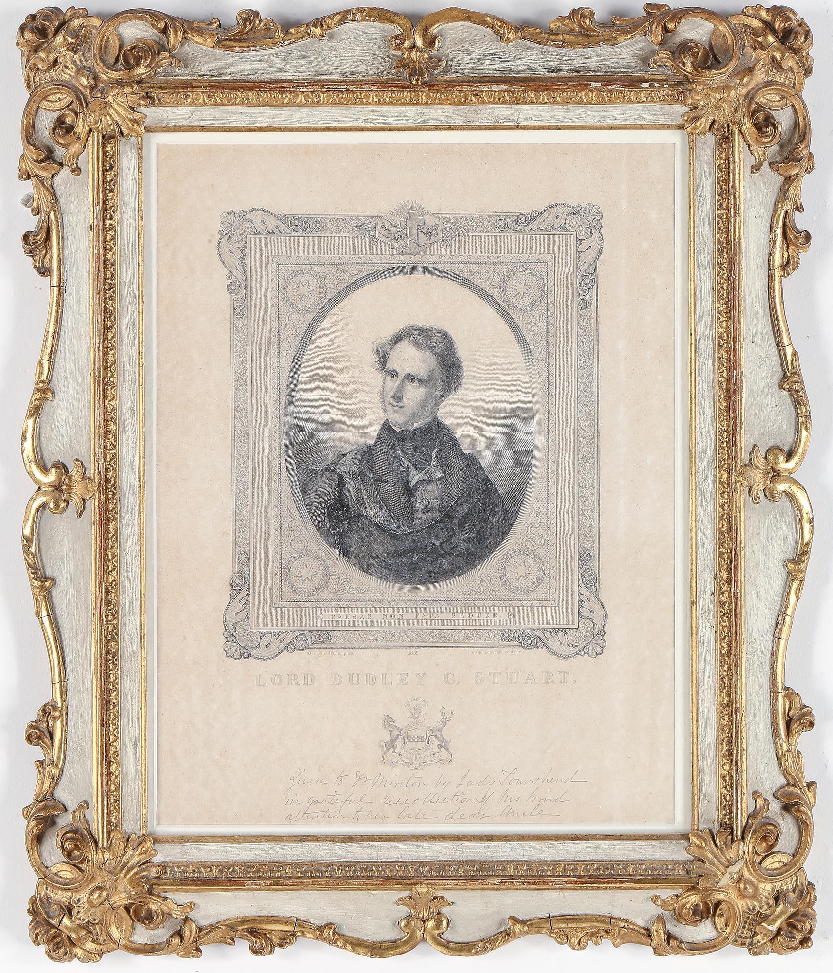 GRAVYR, 1800-talets första hälft. Ram i nyrokoko.