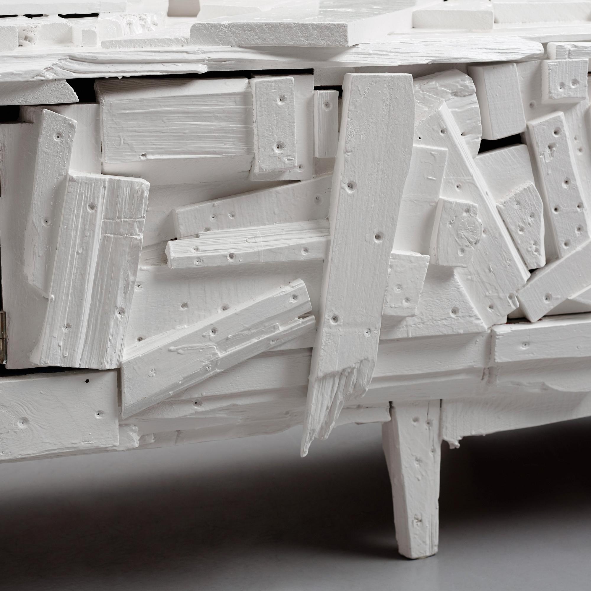 Finn Ahlgren, / Godspeed, a unique "trash sideboard", his own studio, Stockholm 2014.