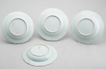 TALLRIKAR, 4 st (2+2), porslin, Kina, Qianlong 1736-1795.