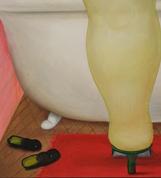 Fernando Botero, "El cuarto de baño".