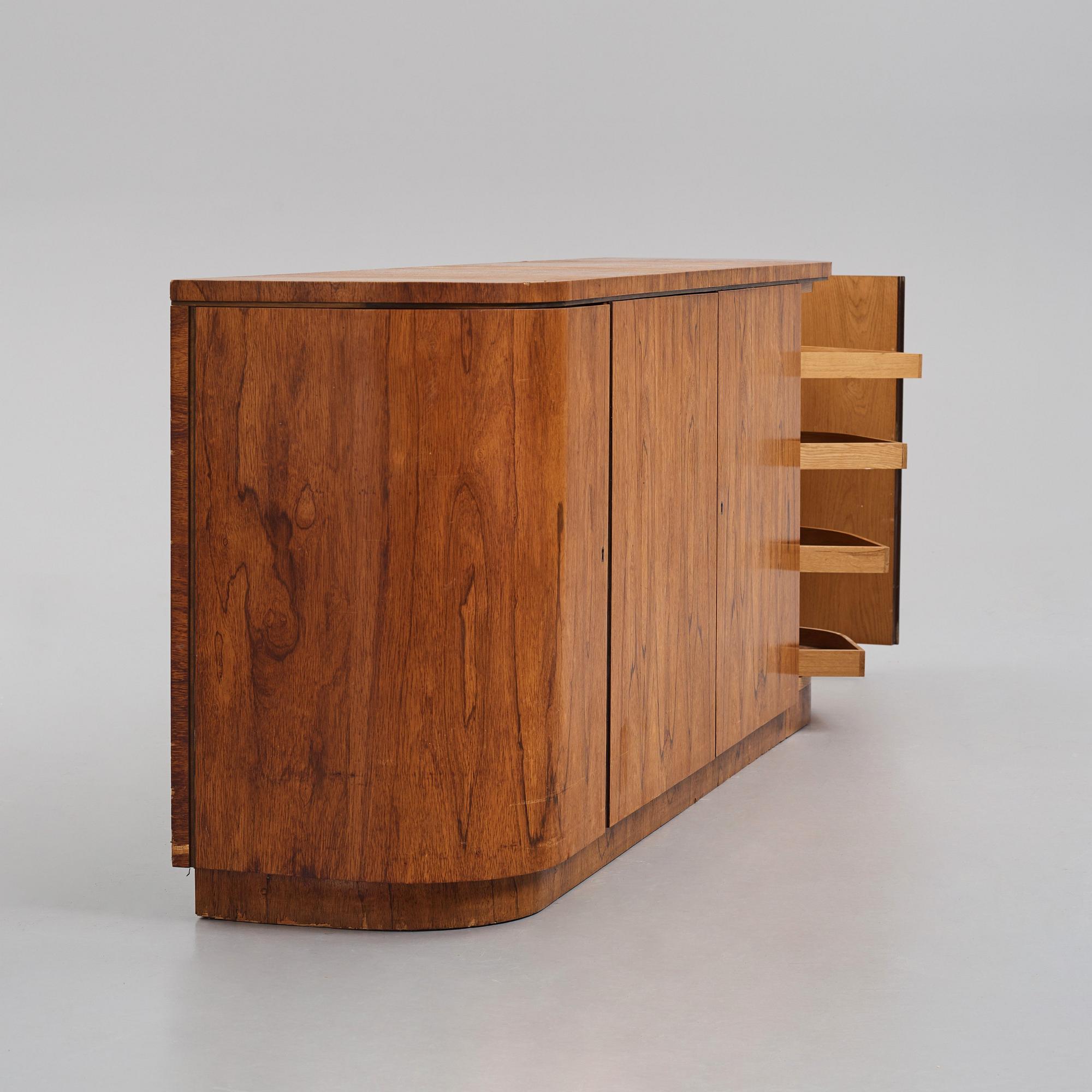 Greta Magnusson Grossman, a zebrano veneered sideboard, Firma Studio, Stockholm ca 1935.