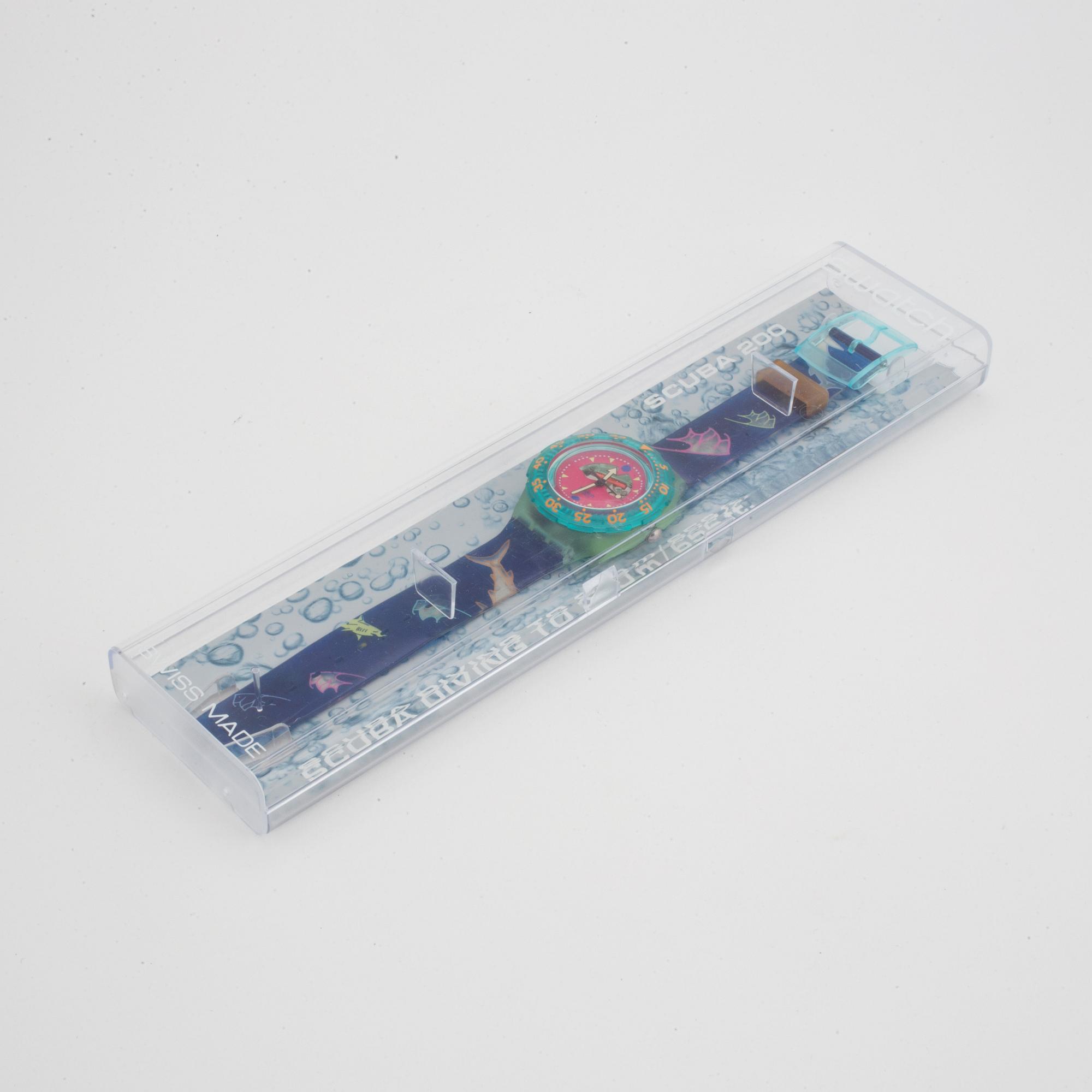 SWATCH, Scuba, Happy Fish, wristwatch, 38,3 mm,