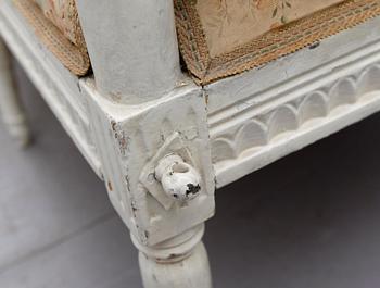 SOFFA, sengustaviansk, omkring år 1800.