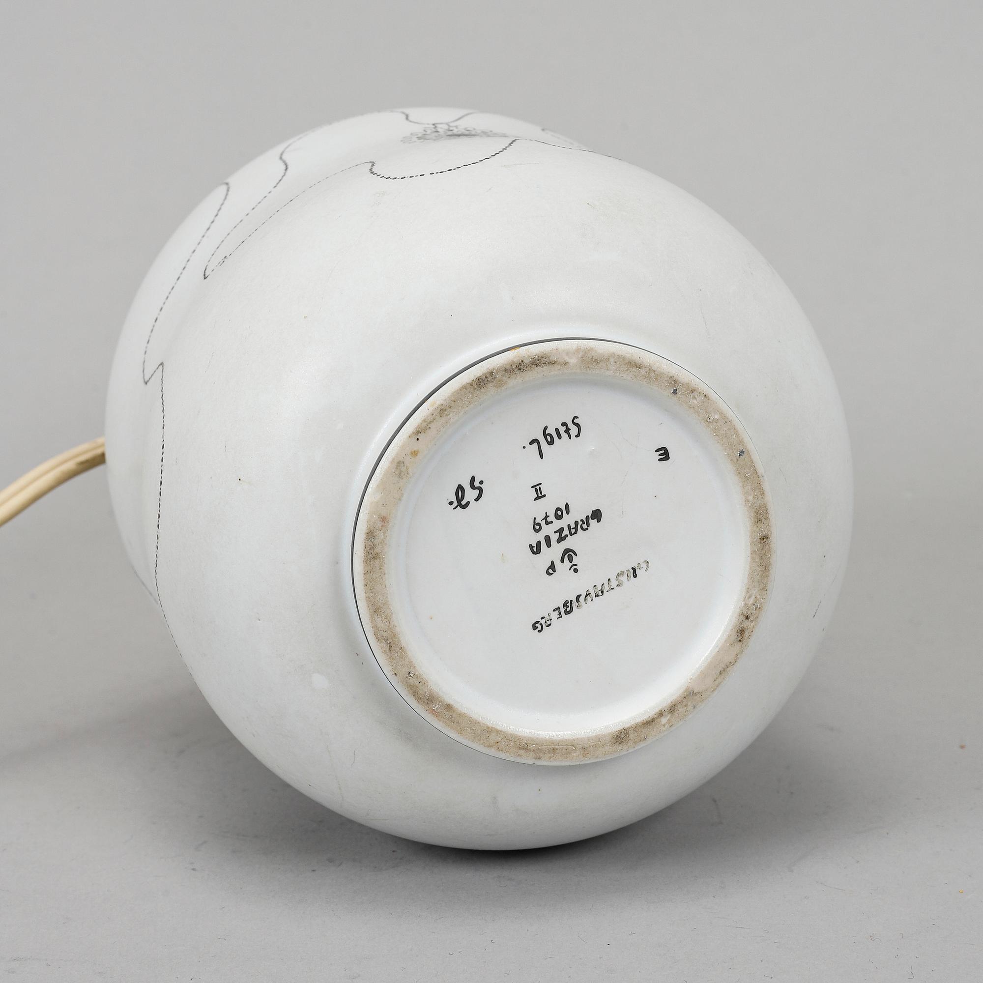 A Stig lindberg "Grazia" table lamp for Gustavsberg.