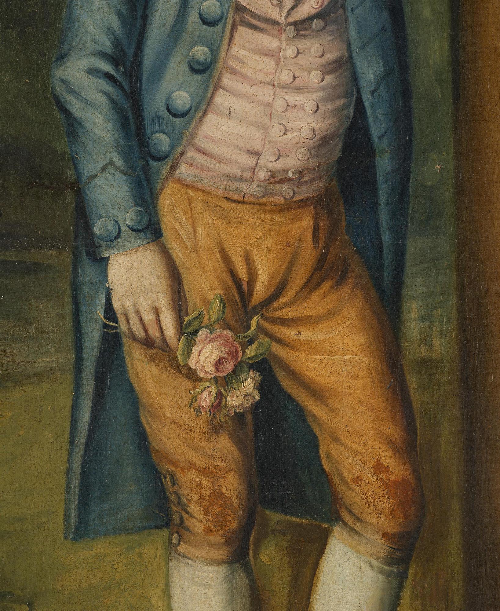 Nathaniel Hone, follower of, Portrait of a Boy in a Blue Coat.