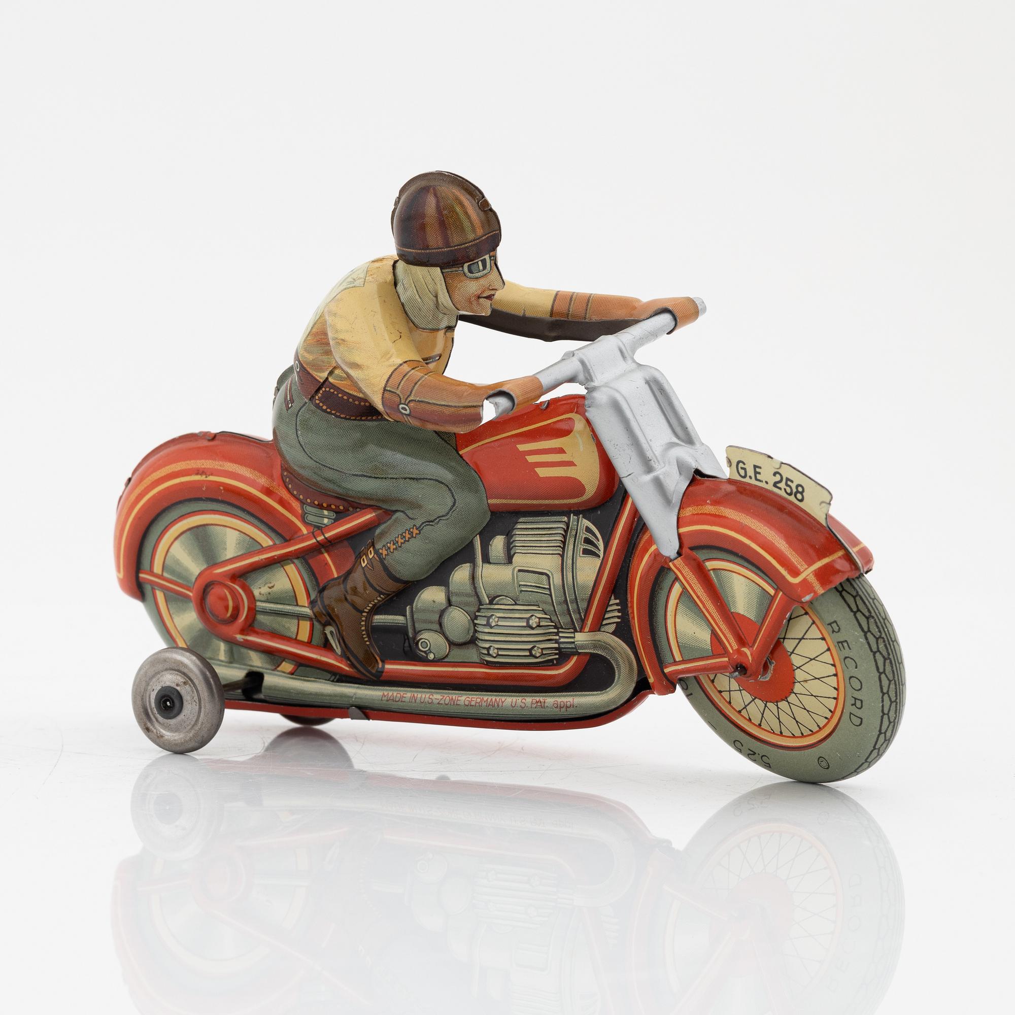 Technofix, a tin motorcycle, Germany ca 1950.