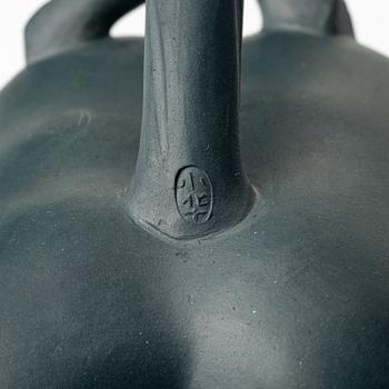 Two blue yixing 'Gonfu' teapots, China,1980s.