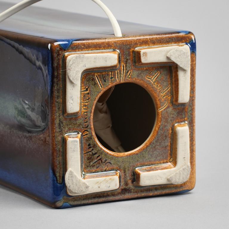 BORDSLAMPA, keramik, Söholm, Danmark, 1960/70-tal.