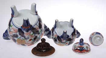 PARTI PORSLIN, 7 delar, Japan, 1800/1900-tal.