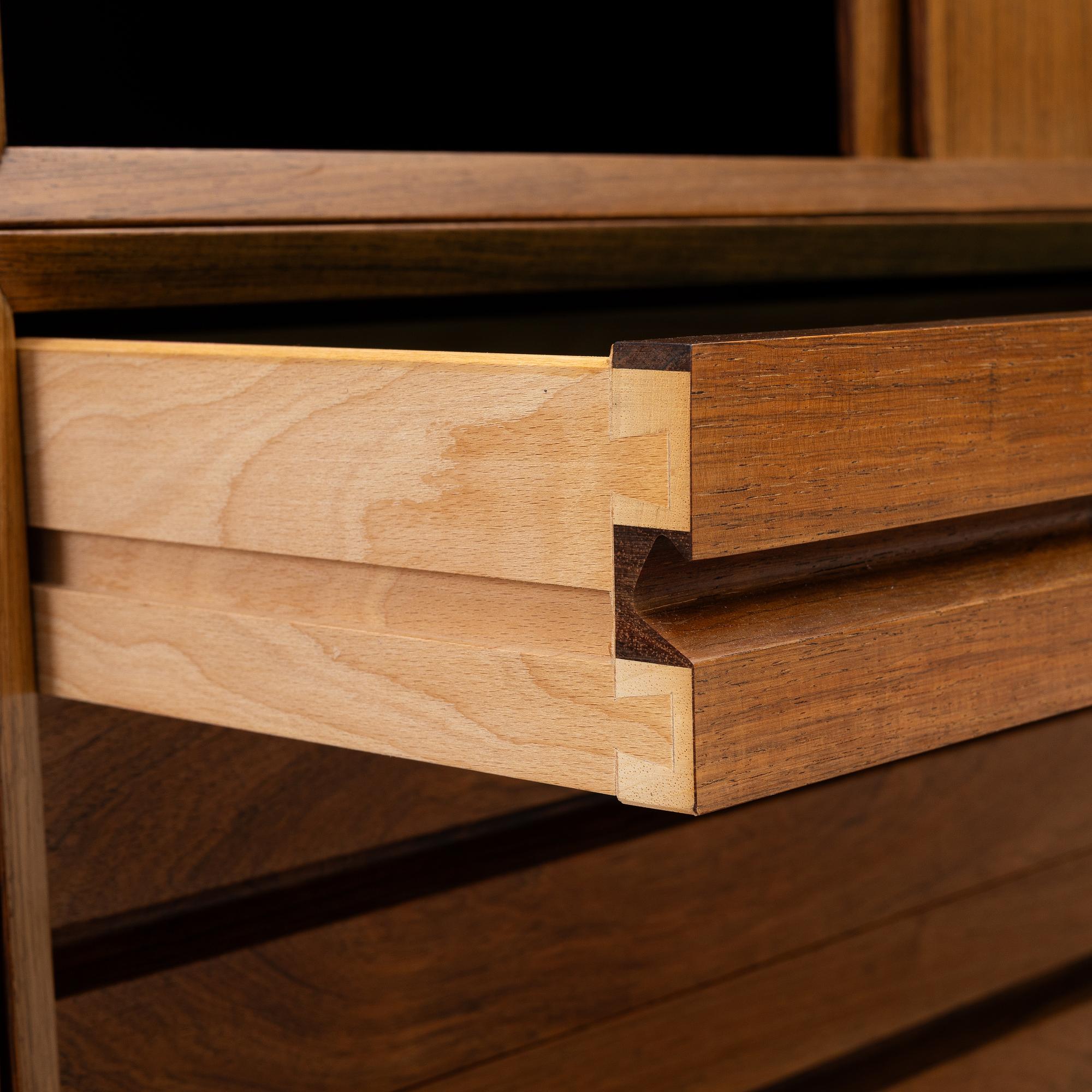 Poul Cadovius, Shelving system, “System Cado”, Royal System, Denmark, 1960s.