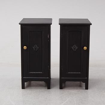 A pair of early 20th century bedside tables / cupboards.