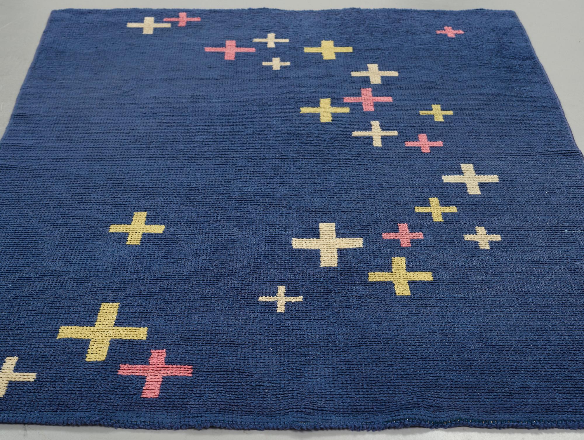 Sigvard Bernadotte, A CARPET, knotted pile, ca 236,5 x 170-172,5 cm, signerad SB T (Sigvard Bernadotte, Fru Trolles Vaevestue).