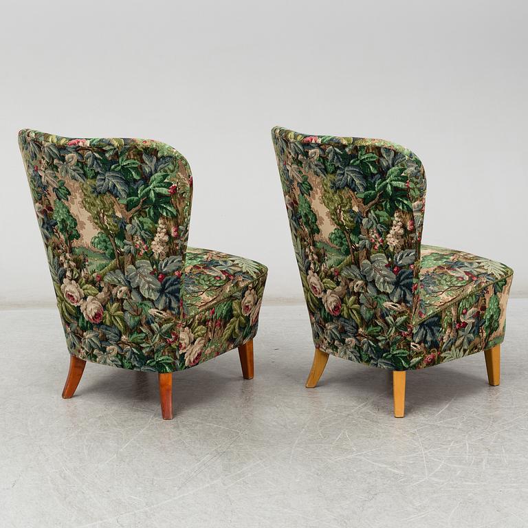 A pair of 1930s-40s easy chairs.