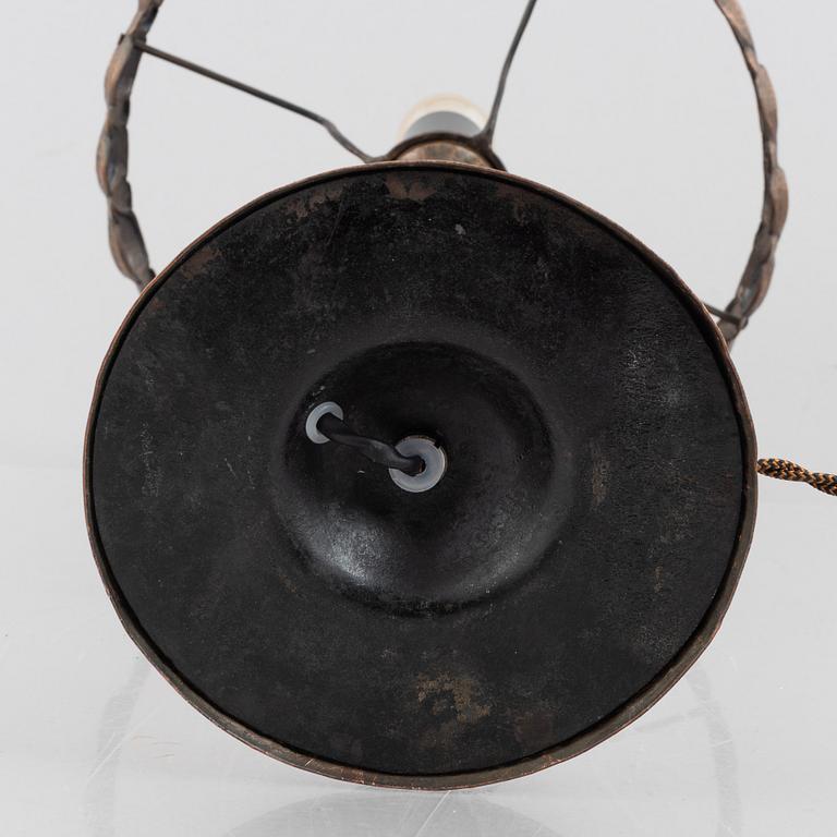 Harald Notini, attributed to. A table lamp, model number 6735, Arvid Böhlmarks Lampfabrik, Stockholm 1919-1928.