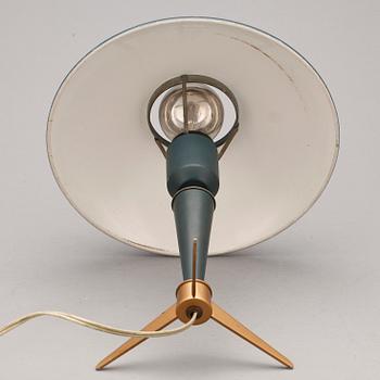 BORDSLAMPA, metall, 1950-tal.