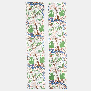 Josef Frank, a pair of cotton curtains, Firma Svenskt Tenn, Sweden.