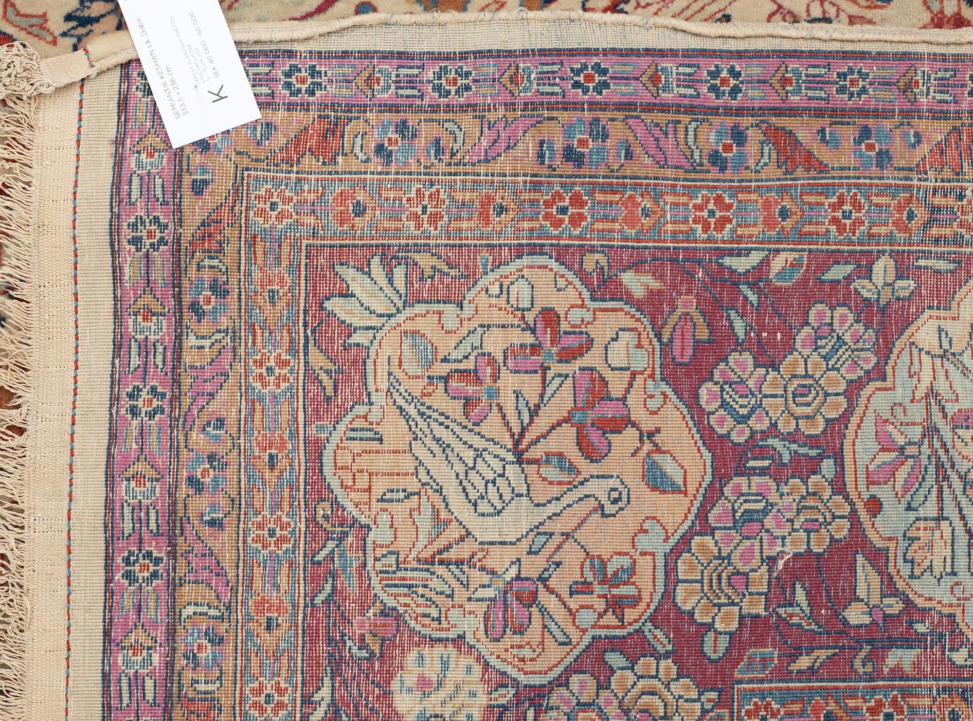 SEMIANTIK KESHAN s.k. Dabir. 333,5 x 236 cm.