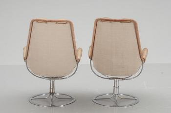 FÅTÖLJER, ett par, "Jetson", Bruno Mathsson, Dux.