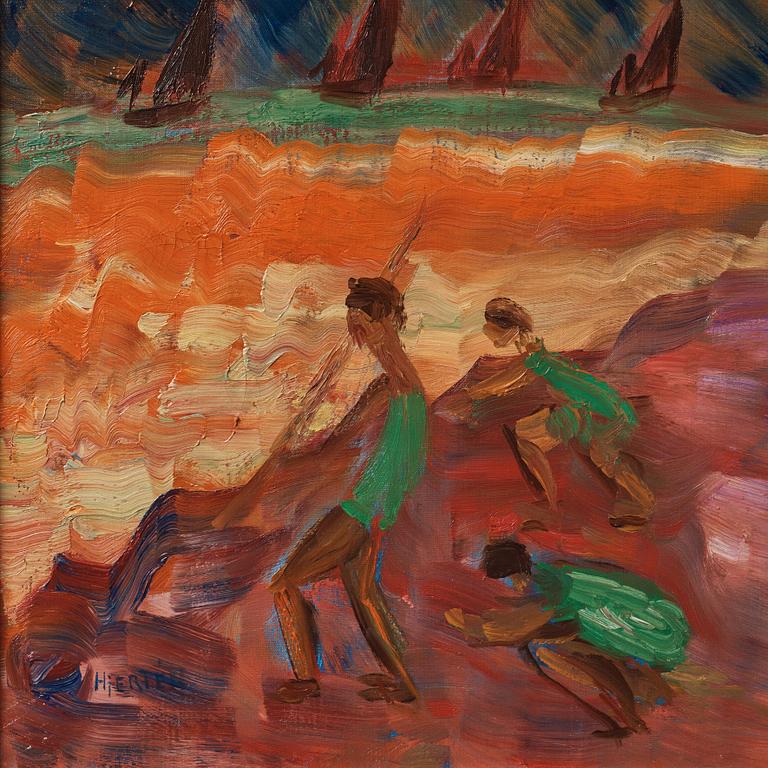 Sigrid Hjertén, "Kalkklippan, St Aubin" (The limestone cliff, St Aubin).