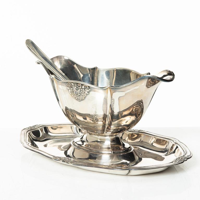 A Danish silver sauce boat, marks of Carl M. Cohr, Fredericia, Denmark 1937.