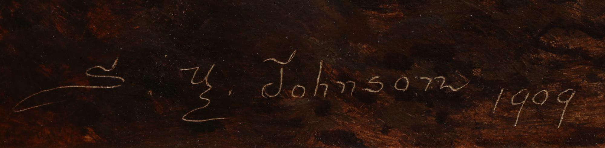 SIDNEY YATES JOHNSON, olja på duk, signerad och daterad 1909.