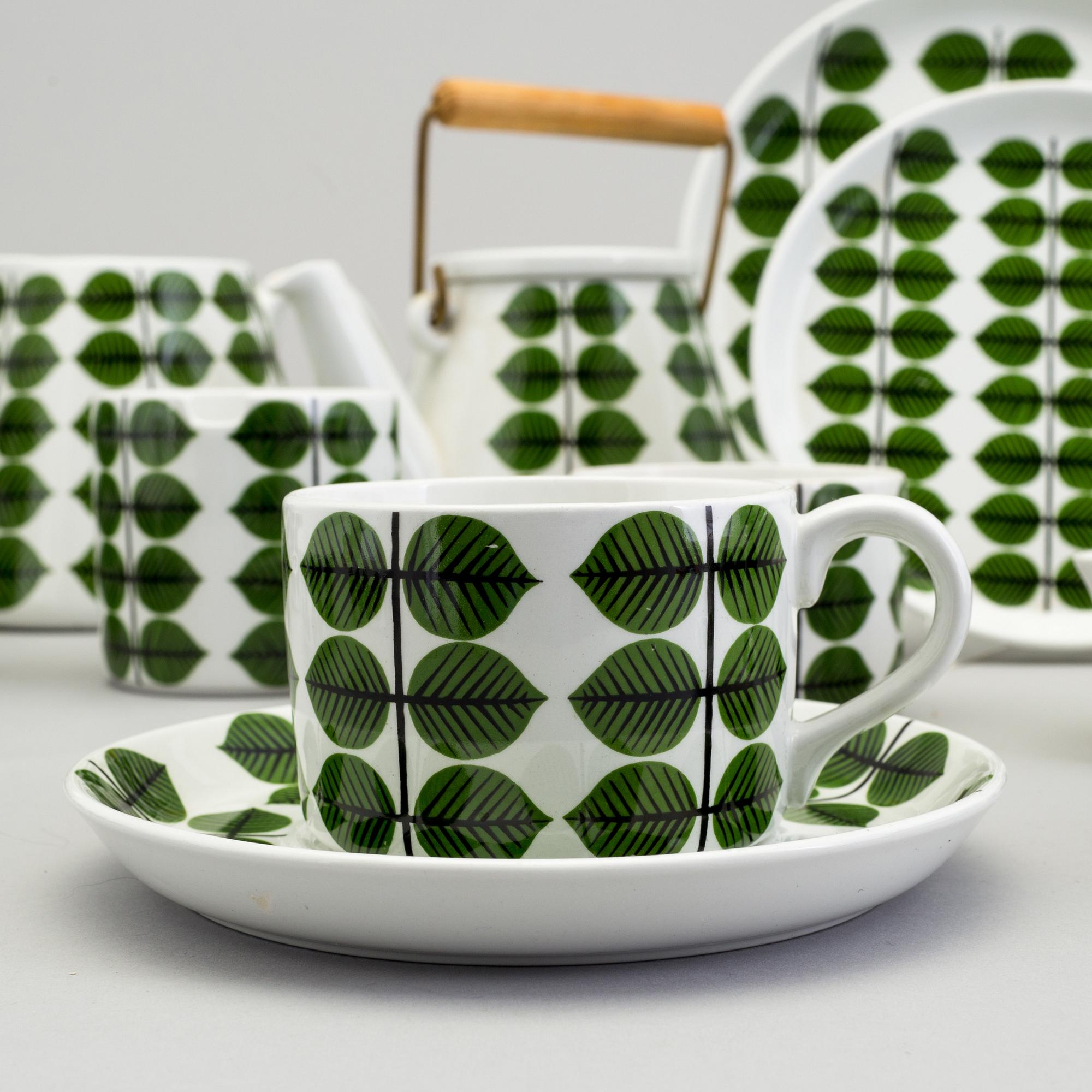 A 57 pieces service designed by Stig Lindberg for Gustavsberg, mid