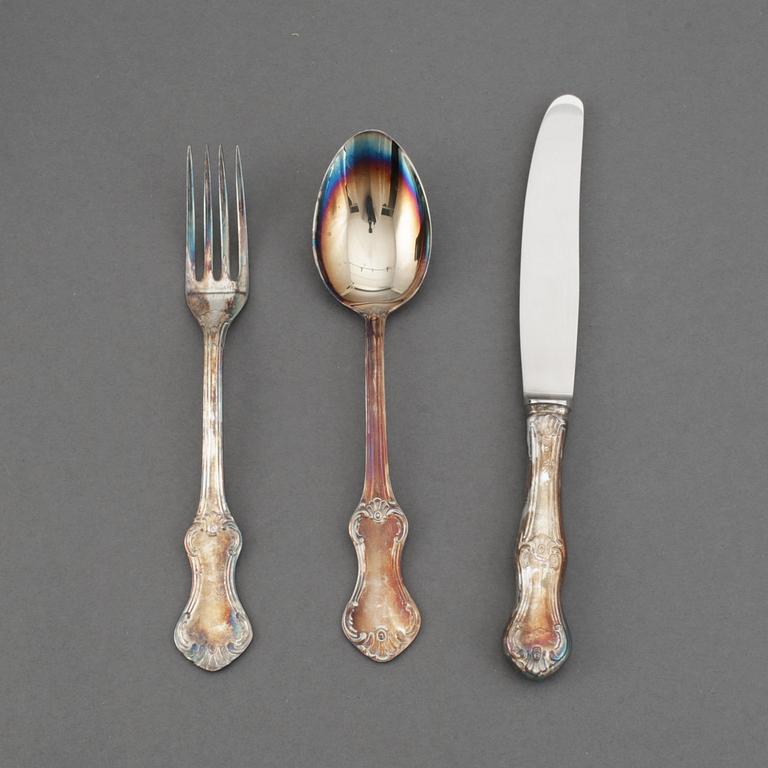 43 pieces silver flat ware 'Patricia' MEMA, Lidköping, 1978-79.
