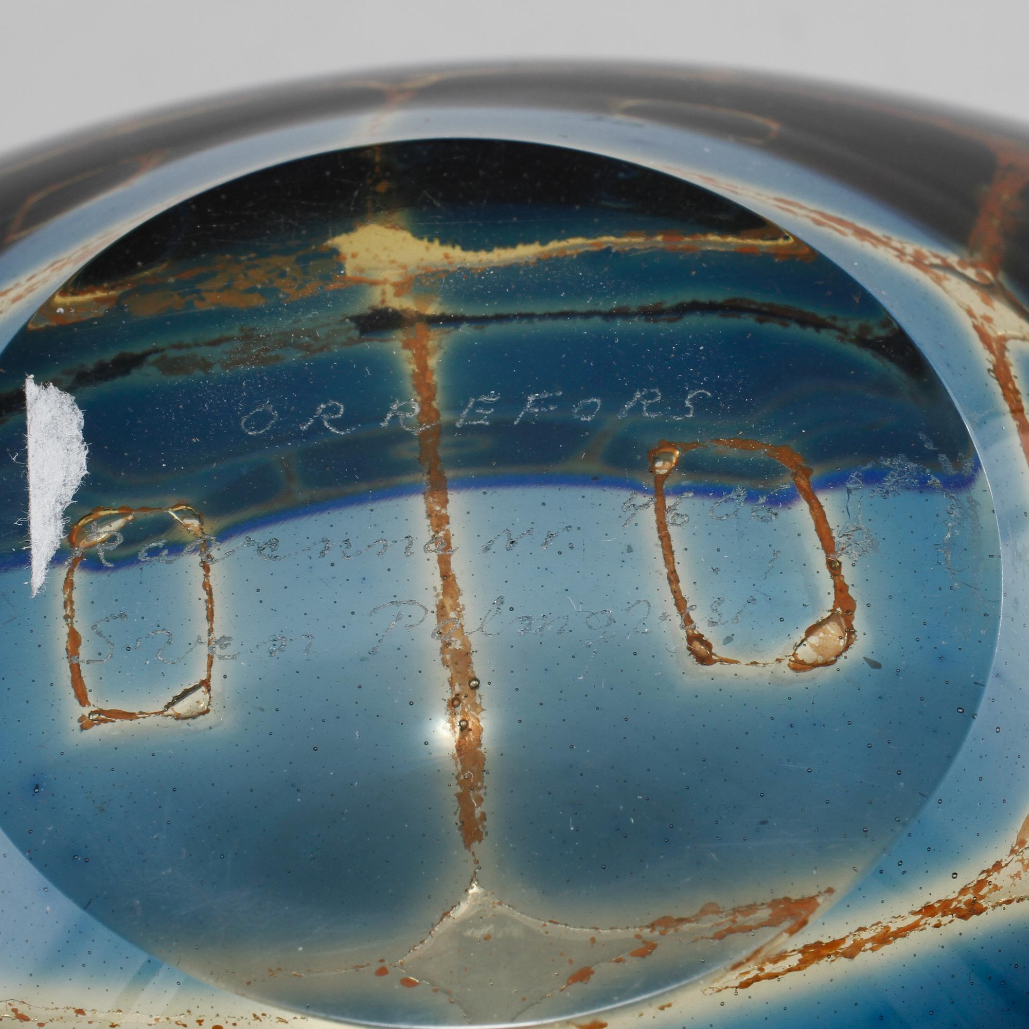 SKÅL, glas, "Ravenna", Sven Palmqvist, Orrefors, 1900-talets tredje kvartal.