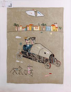 Madeleine Pyk · PYK, MADELEINE, litografi, sign. Numr 73/250.