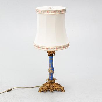 A table lamp, late 19th Century.