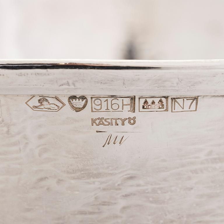 Tapio Wirkkala, a silver bowl model TW 289, Kultakeskus, Hämeenlinna 1966.