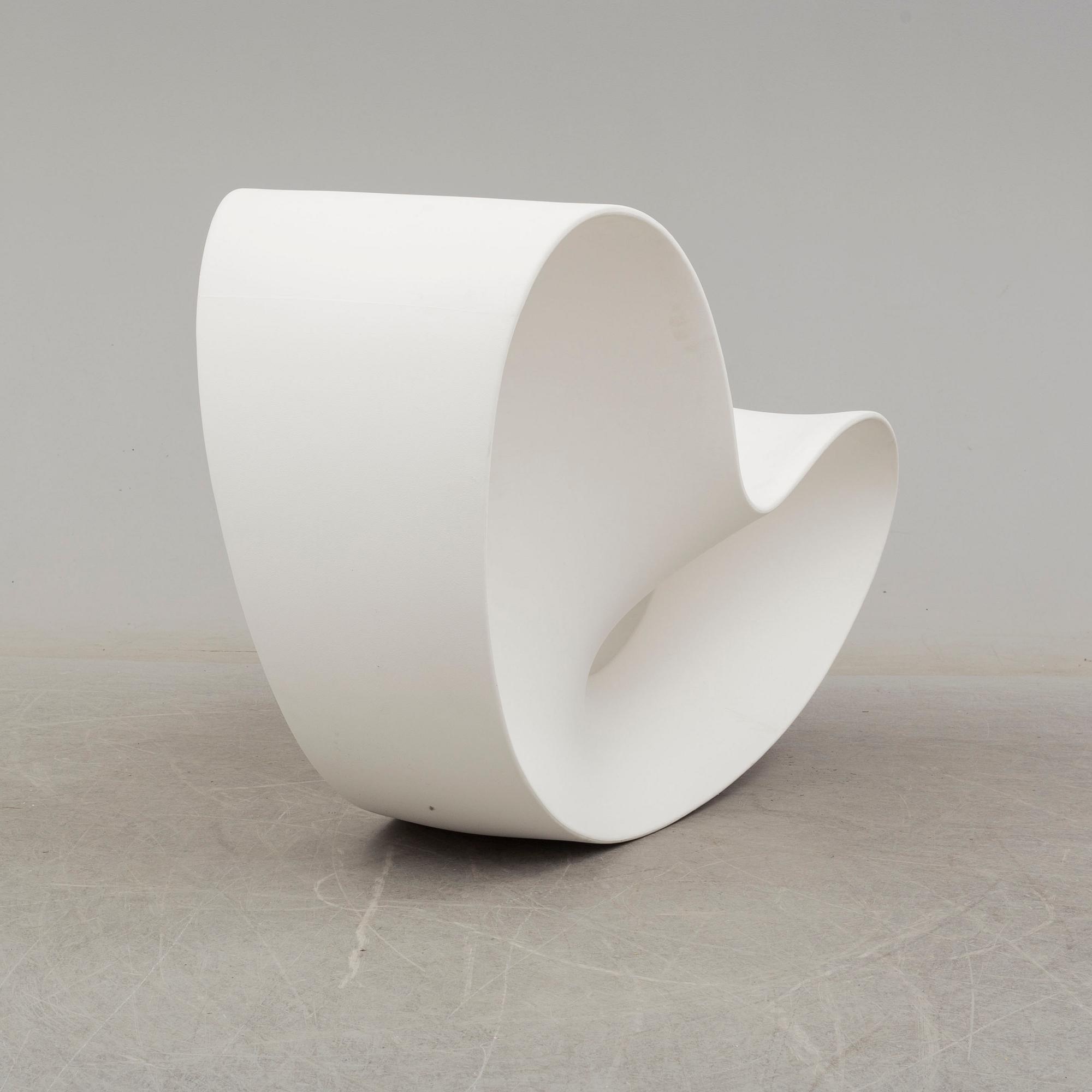 RON ARAD, a white polyethylene "Voido" rocking chair for Magis.