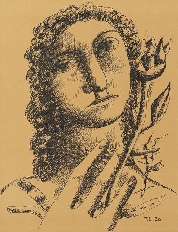 Fernand Léger, "Jeune Fille à Fleur".