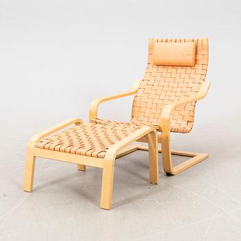 Noborn Nakamura ,  fåtölj med fotpall "Poäng" IKEA  1999, numrerad 1001.
